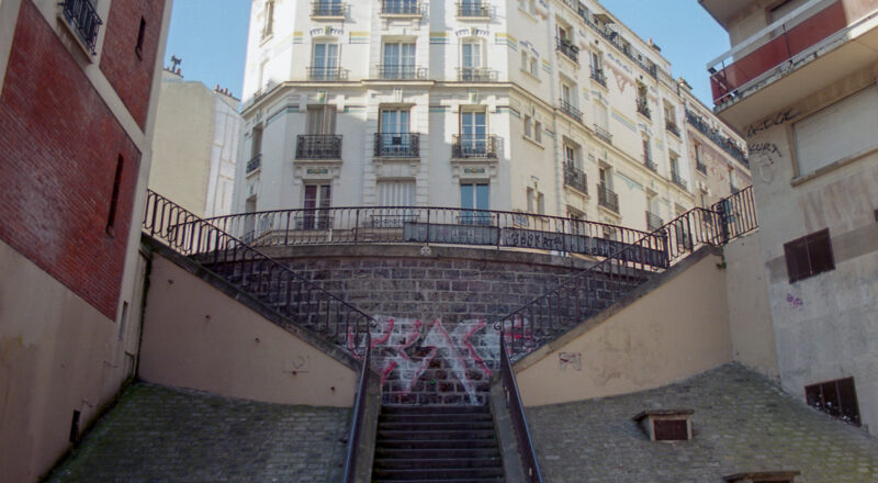 A photograph of a staircase in Paris.