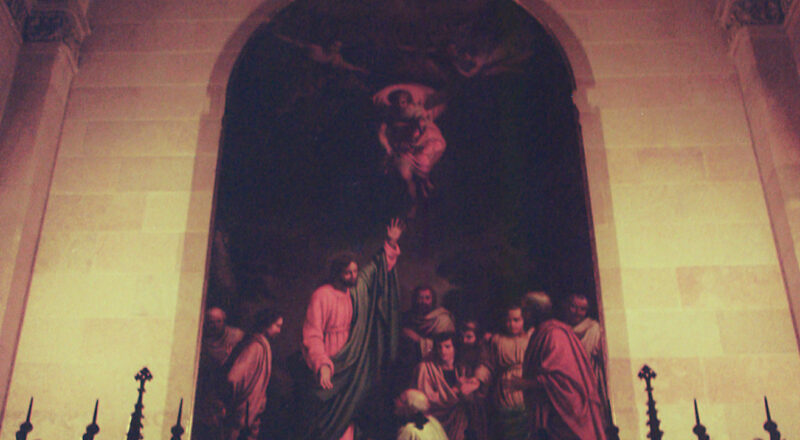 A photograph of a painting in Catedral-Basílica de Santa María de Mallorca in Palma de Mallorca.
